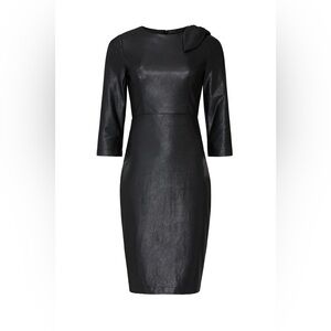 Badgley Mishka vegan leather knee length dress size 8 black